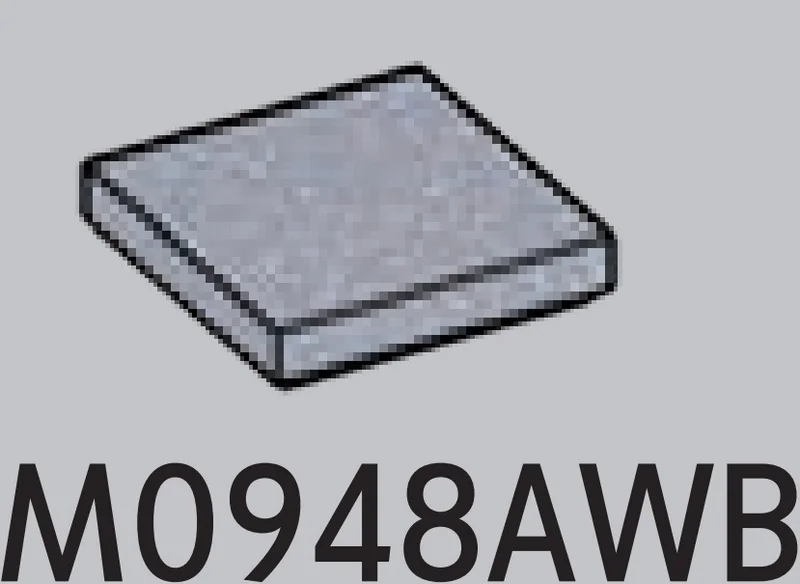 Tile 2 x 2 in Gray, Medium (Metallic)