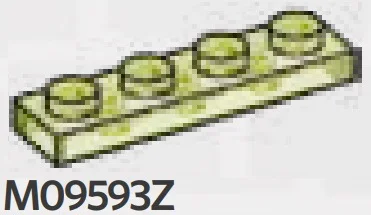 Plate 1 x 4 in Green (Translucent)