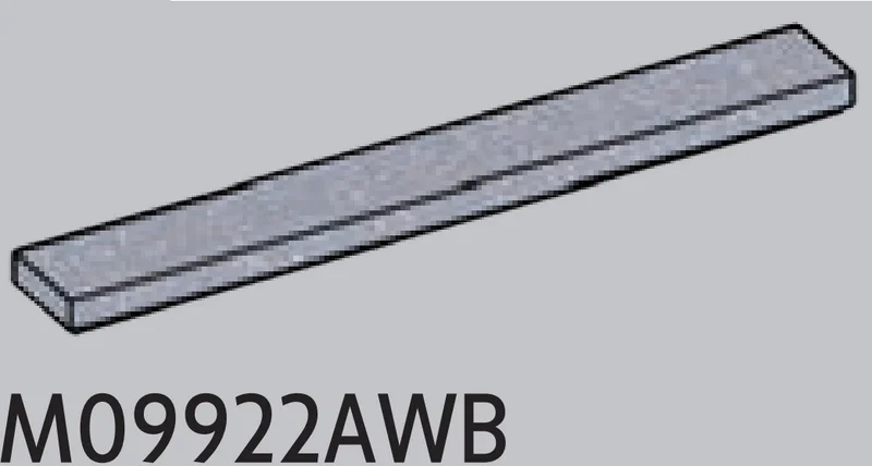Tile 1 x 8 in Gray, Medium (Metallic)
