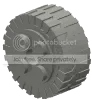 Wheel, Medium: treaded with four studs in Black