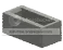 Hinge brick 1 x 1.33 x 2 lateral, base in Gray