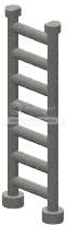 Bar 1 x 7 x 3 ladder in Silver, Dull
