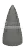 Cone 1 x 1.33 x 1 with radial grooves in Black