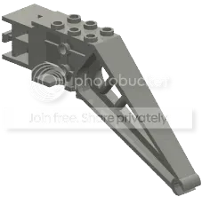 Support, angled with end clip, large in Gray