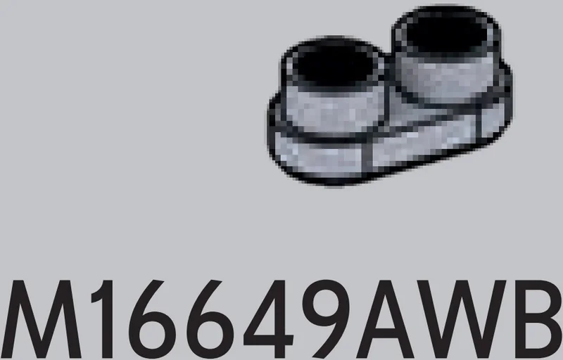 Plate 1 x 2 Connector: female:female, type 01 in Gray, Medium (Metallic)