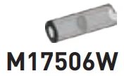 Connector: pipe, small 2 studs long in Clear (Translucent)