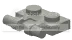 Plate 1 x 2 with handle in Gray, Medium (Metallic)