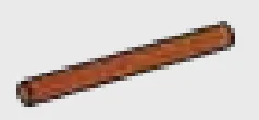 Bar 4 studs long, slightly rounded ends in Orange, Amber (Translucent)