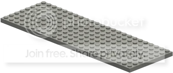 Brick 8 x 24 half-height in Gray
