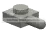 Plate 1 x 1 with horizontal peg in Sand, Pale (Camo)