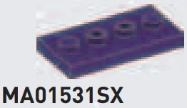Plate 2 x 4 with 4 studs in Purple, Byzantium (Metallic)