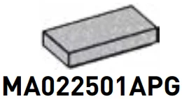 Tile 1 x 2 in Gray, Steel