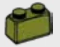 Brick 1 x 2 stone in Green, Apple