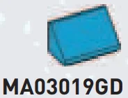 Slope 45 2 x 1 in Blue, Rich Sky