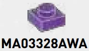 Plate 1 x 1 - Type 04 in Purple/Green, Marbled