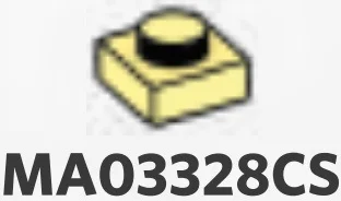 Plate 1 x 1 - Type 04 in Yellow, Pastel