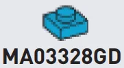 Plate 1 x 1 - Type 04 in Blue, Rich Sky