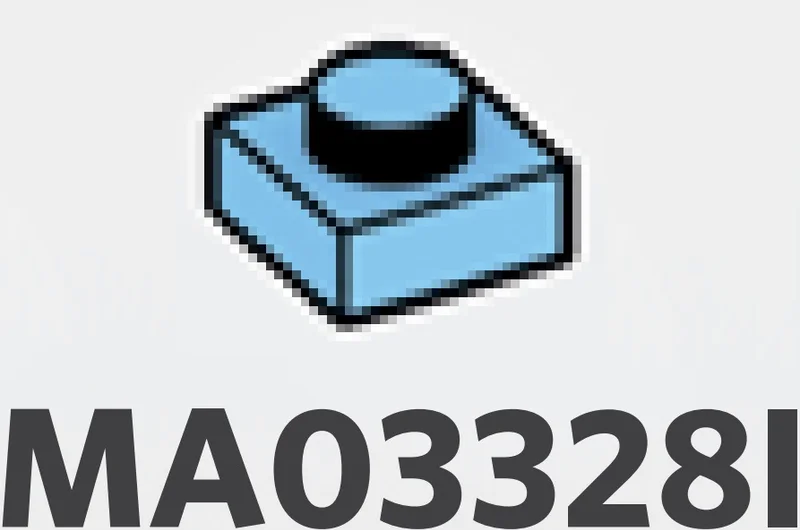 Plate 1 x 1 - Type 04 in Blue, Deep Pastel