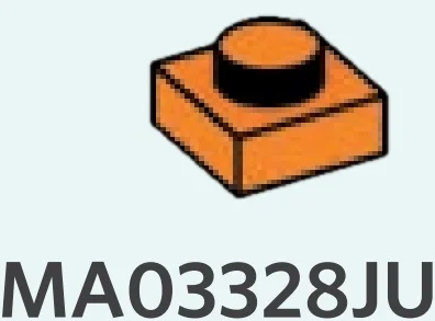 Plate 1 x 1 - Type 04 in Orange, Smoky