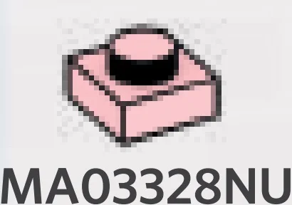 Plate 1 x 1 - Type 04 in Pink, Pale