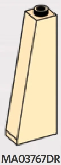 Slope brick 70 1 x 5 x 2 in Sand, Desert