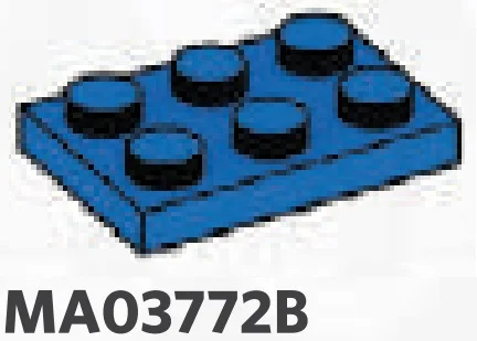 Plate 2 x 3 in Blue