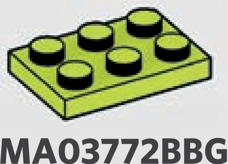 Plate 2 x 3 in Green, Spring