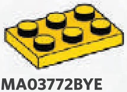 Plate 2 x 3 in Yellow, Lemon