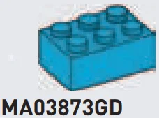 Brick 2 x 3 in Blue, Rich Sky