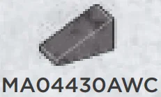 Slope brick 33 1 x 2 in Gray, Dark (Metallic Camo)