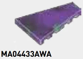 Tile 3 x 4 without right corner in Purple/Green, Marbled