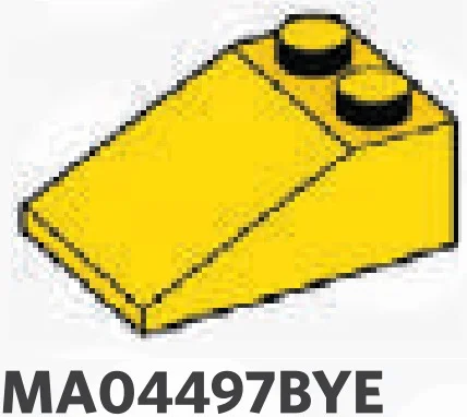 Slope 33 2 x 3 w/ Studs on Top in Yellow, Lemon