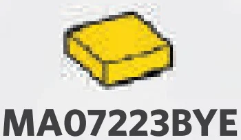 Tile 1 x 1 in Yellow, Lemon
