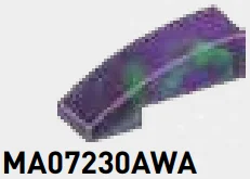 Slope brick 33 1 x 3 curved slope in Purple/Green, Marbled