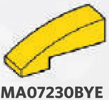 Slope brick 33 1 x 3 curved slope in Yellow, Lemon