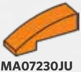 Slope brick 33 1 x 3 curved slope in Orange, Smoky