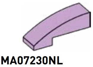 Slope brick 33 1 x 3 curved slope in Purple, Lavender