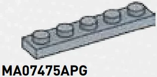 Plate 1 x 5 in Gray, Steel