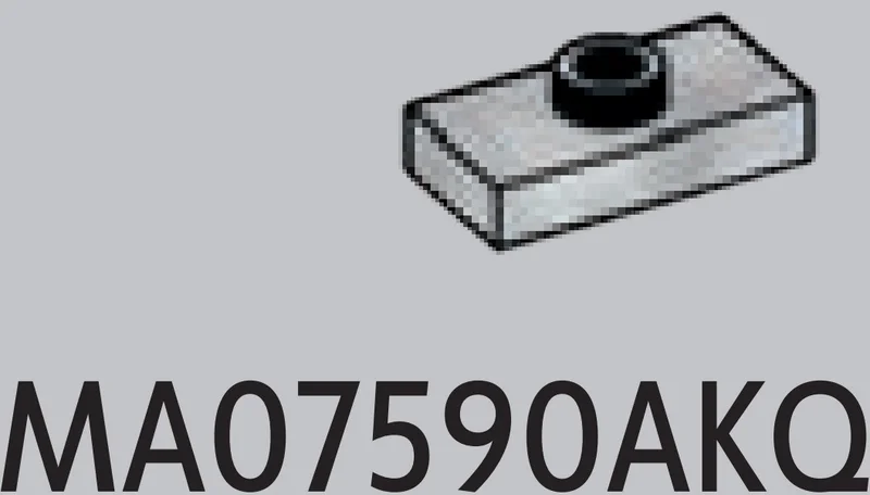 Plate Modified 1 x 2 with one stud, centered in White with Black Marbling (Camo)