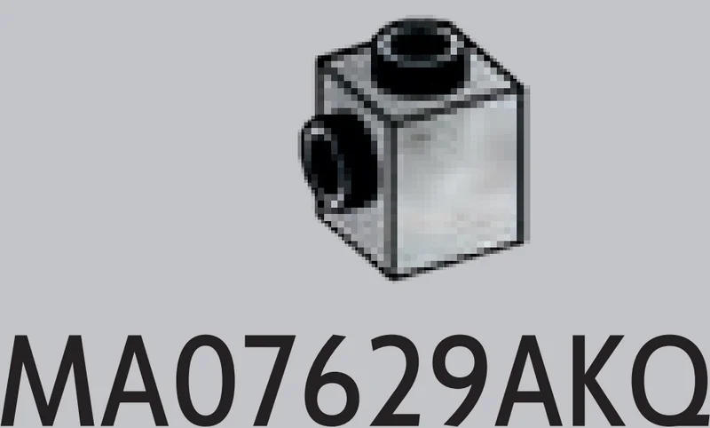 Brick Modified 1 x 1 with side stud in White with Black Marbling (Camo)