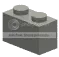 Brick 1 x 2 in Gray, Dark (Metallic)