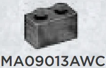 Brick 1 x 2 in Gray, Dark (Metallic Camo)