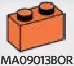 Brick 1 x 2 in Orange, Bright