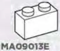 Brick 1 x 2 in White