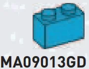 Brick 1 x 2 in Blue, Rich Sky