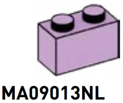 Brick 1 x 2 in Purple, Lavender