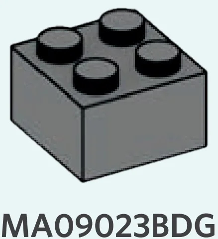 Brick 2 x 2 in Gray, Dark (Flake)