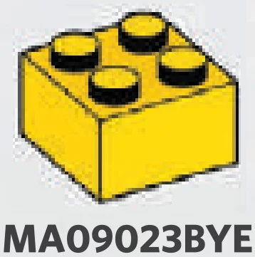 Brick 2 x 2 in Yellow, Lemon