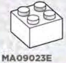 Brick 2 x 2 in White