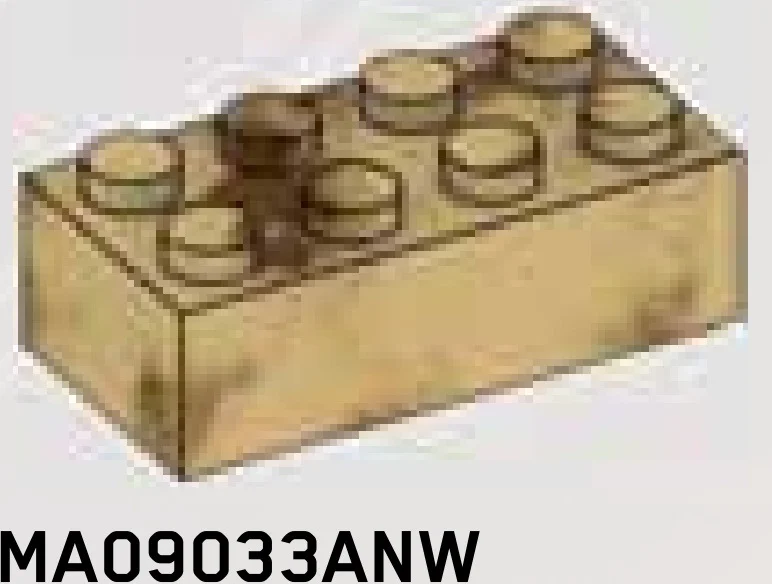 Brick 2 x 4 in Sand, Dark (Camo)